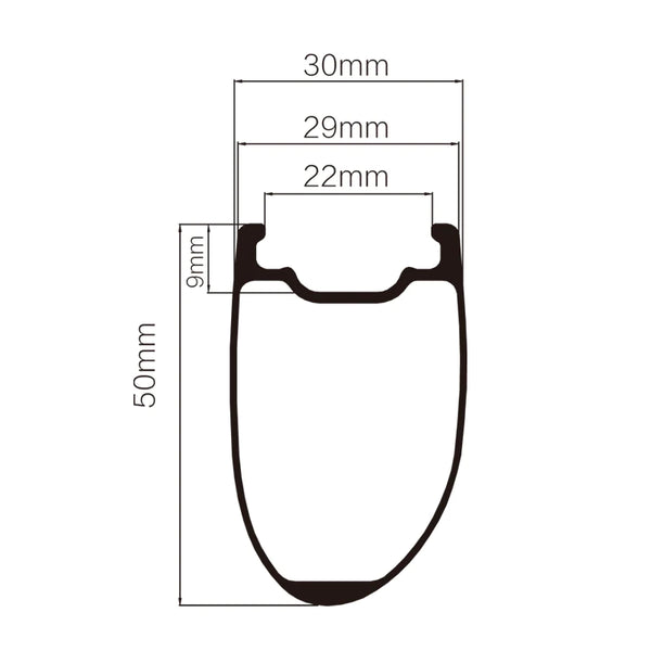 SAT C50|50 DB PRO Offset CX/Gravel Wheelset